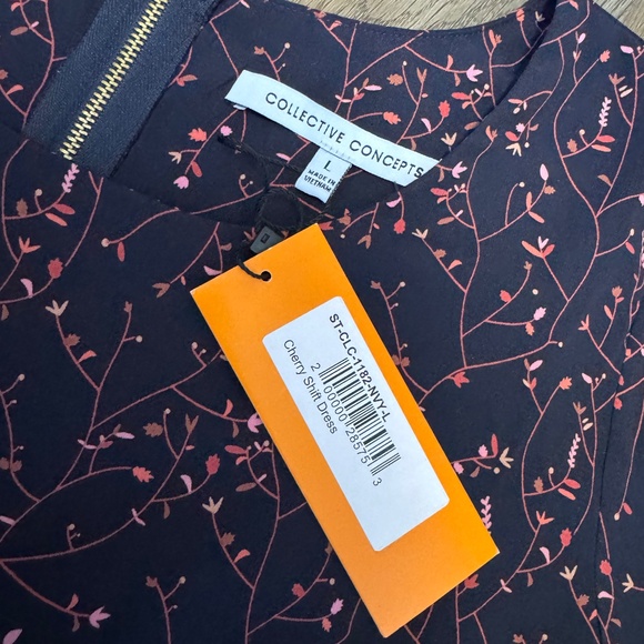 Collective Concepts Cherry Shift Dress Size L - Original Tags - Picture 2 of 4